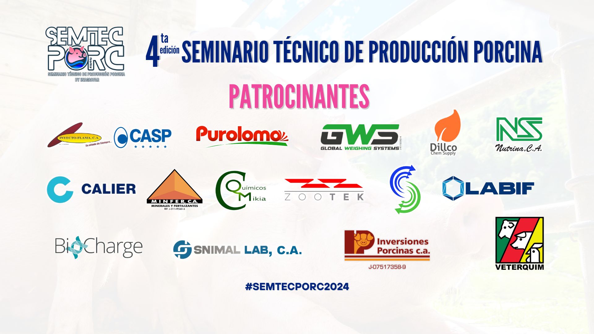 Seminario técnico de producción porcina patrocinantes 