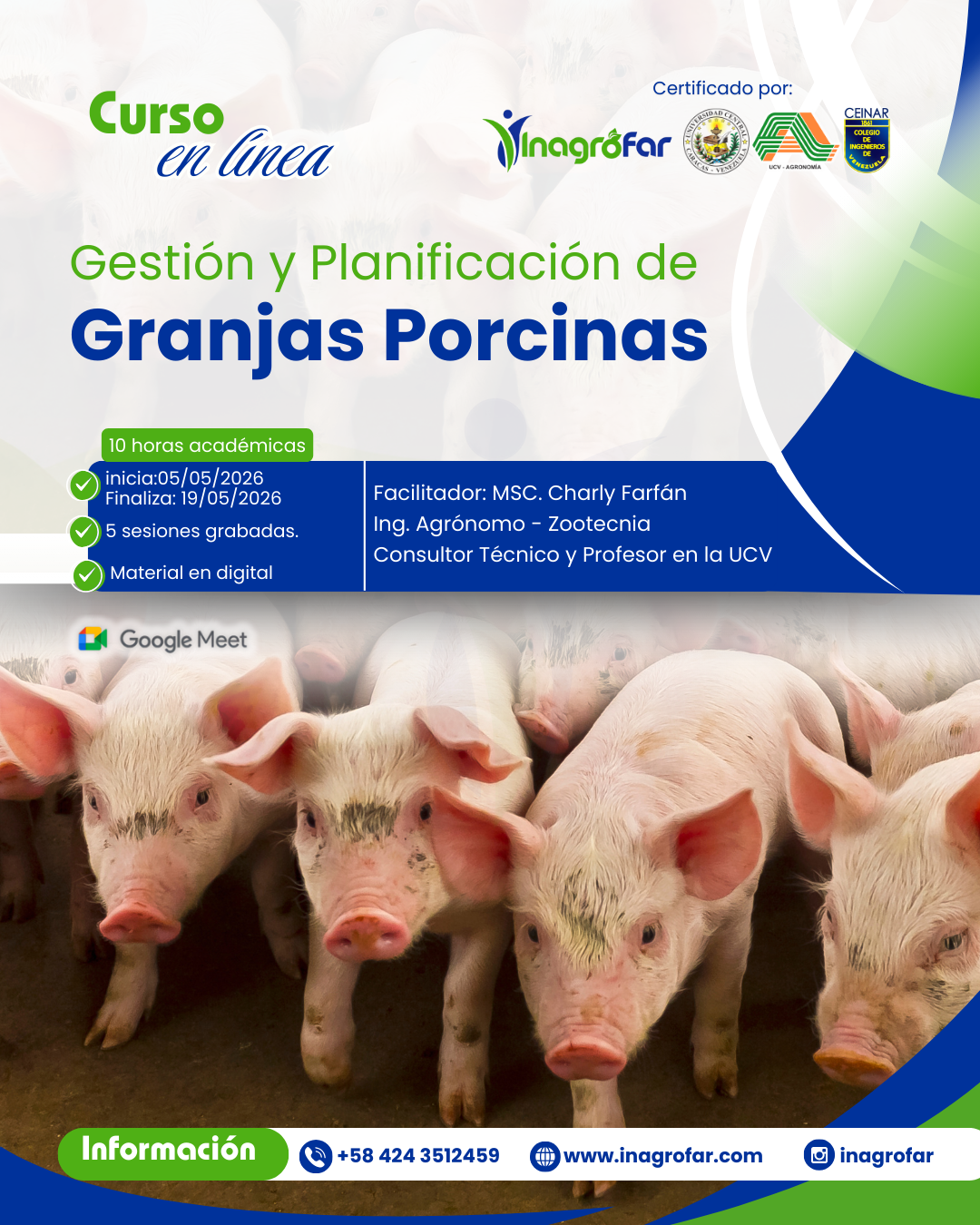 Gestión y planificación de granjas porcinas Inagrofar